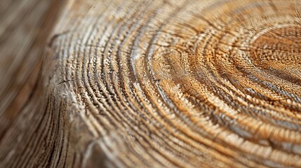 Fototapeta premium Close-Up of Tree Rings and Textured Wood Grain