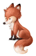 Illustration of funny red fox - 720627901