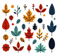 Fototapeta premium autumn leaves collection