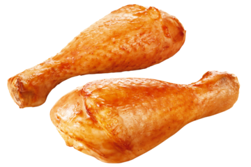 coxa de frango assado isolado em fundo transparente