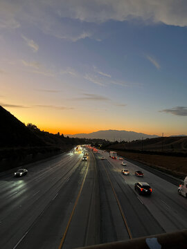 10 freeway sunset traffic view 1