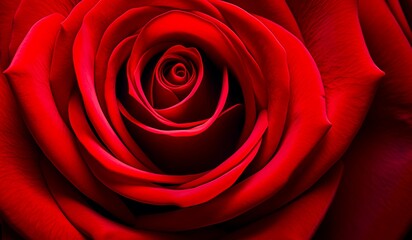 Closeup red rose flower romantic floral background for various aesthetic and design concepts.