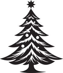 Cozy Cocoa Conifers Vector Icons for Warm Winter Decor Frosty Friends Fir Grove Vector Designs for Adorable Christmas