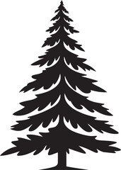 Deck the Halls Treetops Christmas Tree Vector Set Winter Birds Wonderland Vector Icons for Avian Christmas Trees