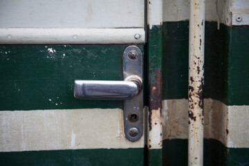 Heritage steam train close-up detail