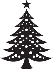 Illuminated Fir Bliss Vector Icons for Stylish Xmas Decor Classic Pine Collection Vector Designs for Holiday Graphics