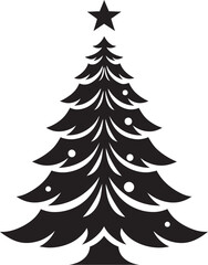 Winter Enchantment Vector Designs for Magical Trees Cozy Cabin Fir Trees Vector Icons for Rustic Christmas