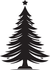 Obraz premium Classic Candy Cane Conifers Vector Icons for Traditional Tree Decor Vintage Toy Soldier Trees Nostalgic Christmas Tree Vector Elements