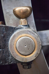 Heritage steam train close-up detail