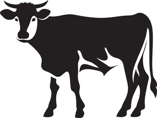 Bucolic Bliss Charming Cow Vector Icon for Logos Rustic Reverence Full Body Cow Vector Logo Design Element