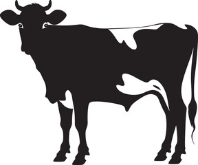 Rustic Reverie Full Body Cow Vector Logo Design Bovine Beauty Serene Cow Vector Icon for Vector Branding