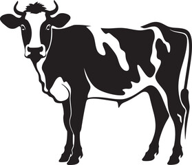 Bovine Beauty Serene Cow Vector Icon for Vector Branding Pasture Pal Full Body Cow Emblem for Logos
