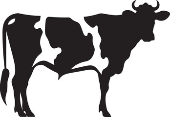Dairy Delight Charming Cow Logo Design Element Countryside Companion Vector Cow Icon of a Full Body Cow