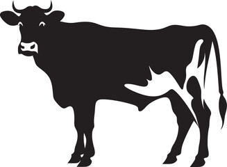 Peaceful Pasture Pride Full Body Cow Logo Design Rural Reverie Elegant Cow Vector Icon for Logos