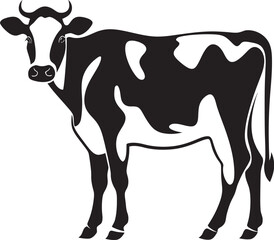 Endearing Pasture Pal Graceful Cow Vector Icon Rural Elegance Farm Friendly Cow Logo Design
