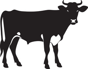 Milk and Honey Harmony Full Body Cow Design Icon Natural Pasture Pride Vector Logo of a Cows Full Body
