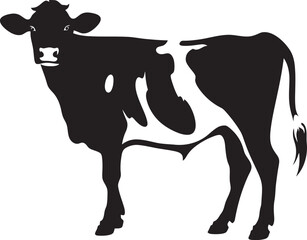 Holstein Homestead Full Body Cow Vector Logo Design Bucolic Bliss Charming Cow Vector Icon for Logos
