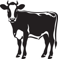 Holistic Homestead Vector Cow Design Element Wild West Vigilante Cowboy Holding a Gun Vector Logo