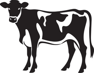 Meadow Majesty Tranquil Cow Vector Logo Design Bovine Beauty Vector Cow Icon for Wholesome Branding