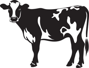 Dairy Dream Elegant Cow Logo Design Element Countryside Companion Vector Cow Icon of a Full Body Cow