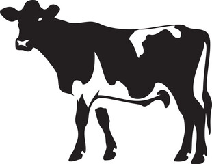 Meadow Majesty Tranquil Cow Vector Logo Design Bovine Beauty Vector Cow Icon for Wholesome Branding