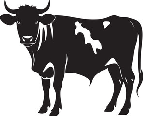 Dairy Dream Elegant Cow Logo Design Element Rustic Reverie Vector Cow Icon for Countryside Logos