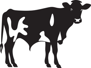 Holstein Harmony Cow Vector Design Element for Logos Charming Grazing Guardian Vector Cow Logo Icon
