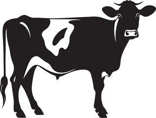 Organic Elegance Dairy Cow Vector Design Element Peaceful Pasture Pride Full Body Cow Logo Design