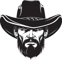 Outlaw Overture Cowboy Holding a Gun Logo Saloon Sentinel Vector Cowboy Gun Design Element