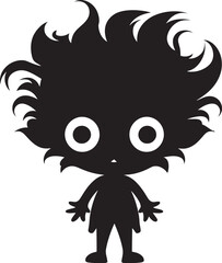 Witchy Whiskers Wonder Cute Halloween Logo Design Frankensteins Little Friend Halloween Character Vector Icon