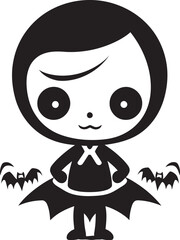 Enchanting Elf Emissary Halloween Character Logo Design Giggling Graveyard Gnome Cute Halloween Vector Element