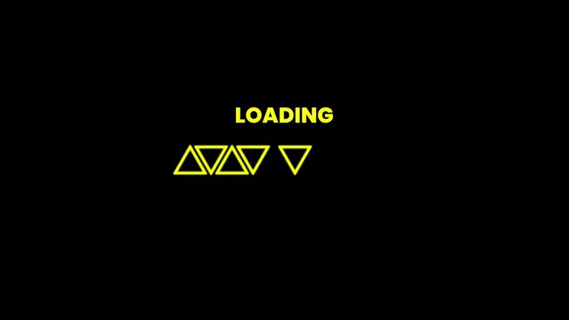 3d render of a sign with a symbol of the word loading animation