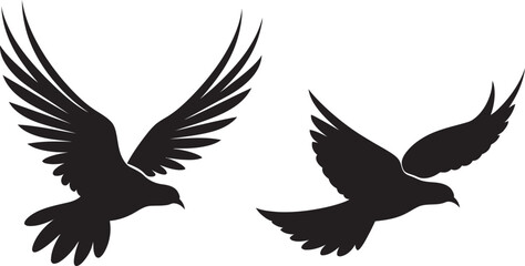 Celestial Connection Dove Pair Emblem Design Flight of Love Vector Logo of a Dove Pair