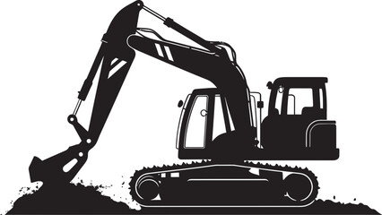 Dirt Dominator Excavator Design Emblem Ground Guru Vector Logo of Excavator Element © BABBAN