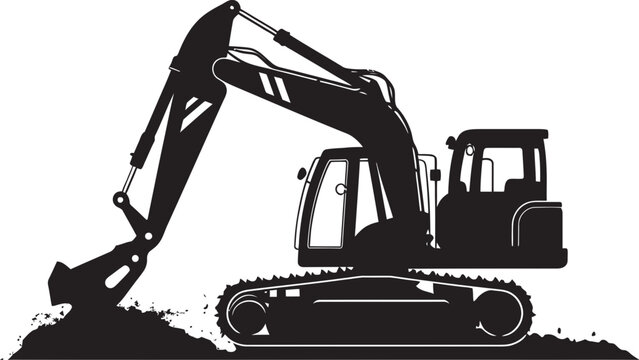 Dirt Dominator Excavator Design Emblem Ground Guru Vector Logo of Excavator Element