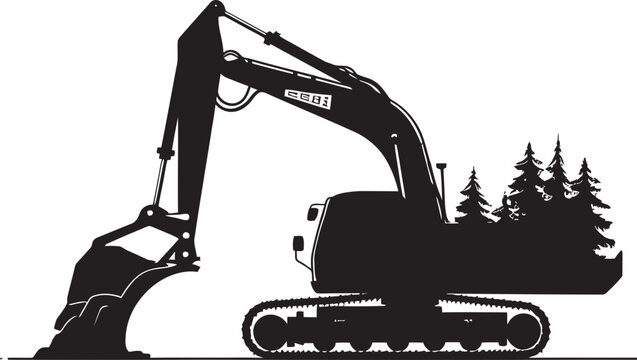 recommend clip art: Earth Mover Pro Vector Logo of an Excavator Digging Dynamo Excavator Vector Emblem
