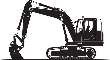 Earth Explorer Excavator Design Element Digging Dynamo Excavator Vector Emblem