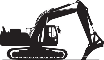Terrain Transformer Excavator Design Element Site Sovereign Vector Icon of Excavator Emblem