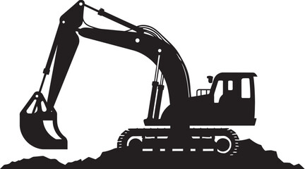 Site Sovereign Vector Icon of Excavator Emblem Industrial Innovator Excavator Vector Logo © BABBAN