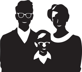 United Uplift Vector Iconic Happy Family Design Joyful Bonds Happy Family Vector Icon