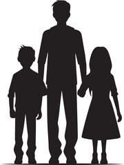 Caring Crew Family Design Element Icon Joyful Journeys Vector Iconic Happy Family Design