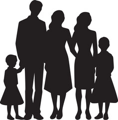 Cheerful Clan Family Design Masterpiece Together Forever Vector Emblem of Happy Family Logo