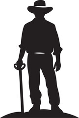 Crop Commander Farmer Design Iconic Element Field Guardian Vector Icon of Farmer Design