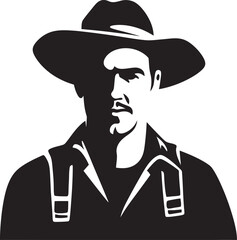 Crop Conductor Vector Emblem of Farmer Logo Agro Innovator Farmer Vector Design Element