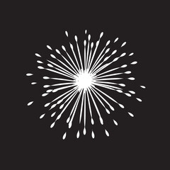 Vivid Vibrance Logo Vector of Firework Elements Spectacular Sky Show Firework Design Iconic Element