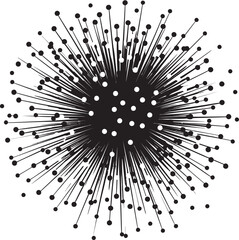 Obraz premium Luminosity Luxe Firework Vector Logo Emblem Blazing Beauty Vector Iconic Firework Design Element