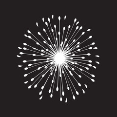 Obraz premium Sky Symphony Firework Design Element Icon Luminous Legacy Vector Iconic Firework Design