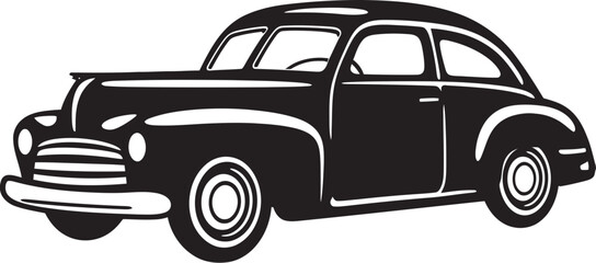 Retro Rhapsody Iconic Element for Doodle Line Art Sketchbook Symphony Vintage Car Doodle Emblematic Design