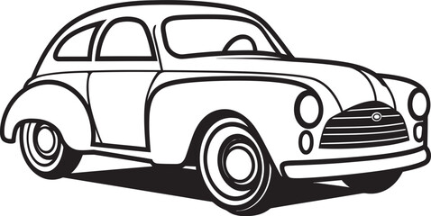Artistic Autocraft Antique Car Doodle Logo Retro Rhapsody Vintage Car Doodle Element