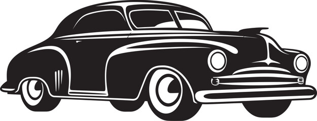 Antique Auto Artistry Vector Icon for Doodle Line Art Old School Elegance Emblematic Element for Vintage Car